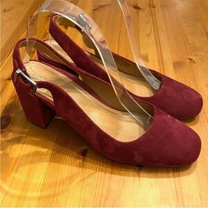 Vionic New Nareen Slingback Pumps Block Heel Sandals Modern Minimalist